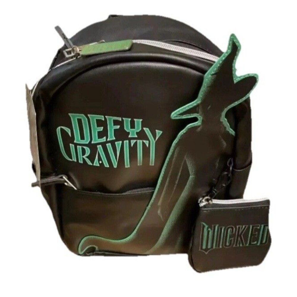 Defy Gravity Wicked The Movie 2024 Mini Backpack Cap NWT Elphaba Faux Leather